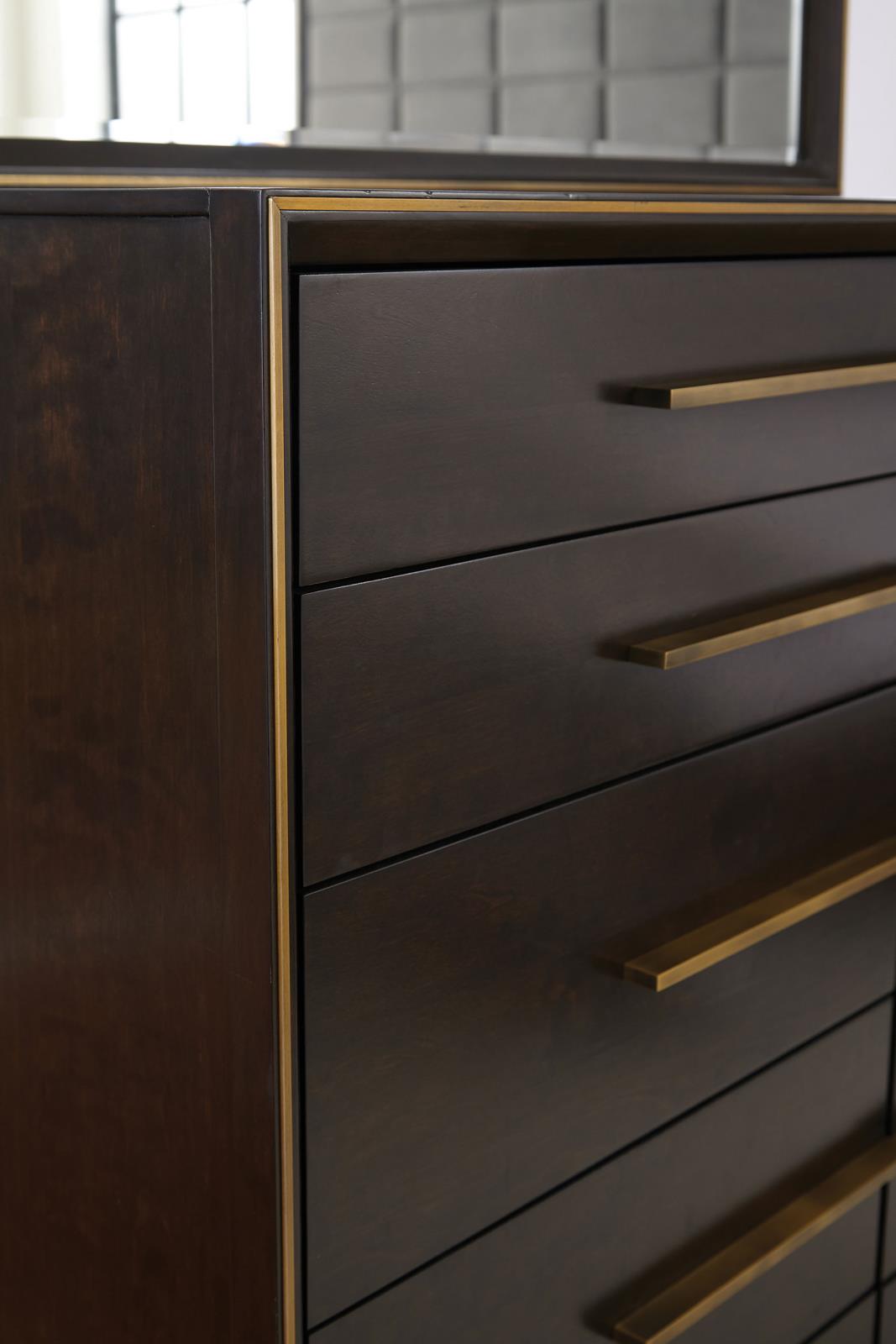 Durango 8-drawer Dresser with Mirror Smoked Peppercorn - 223263M - Luna Furniture