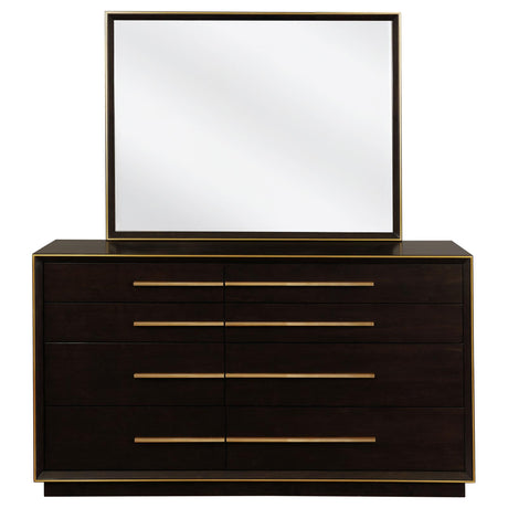 Durango Smoked Peppercorn 8-Drawer Dresser with Mirror from Coaster - Luna Furniture