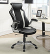Dustin Adjustable Height Office Chair Black and Silver - 800048 - Luna Furniture