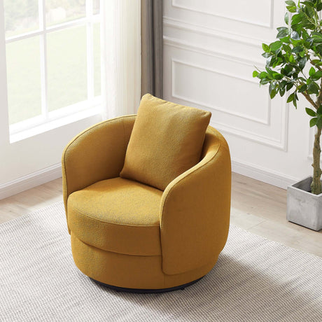 Dylan Dark Yellow Boucle Lounge Chair from Midinmod - Luna Furniture