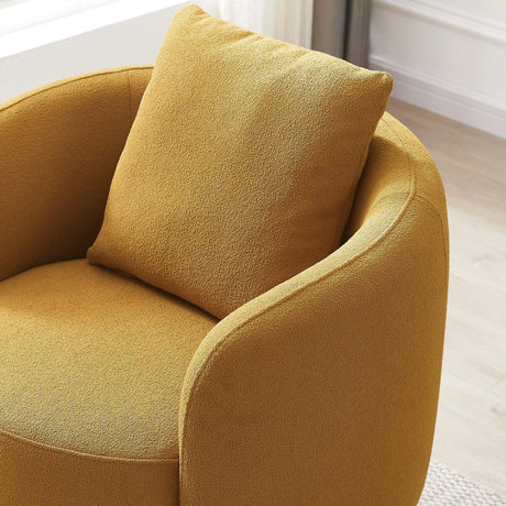 Dylan Dark Yellow Boucle Lounge Chair from Midinmod - Luna Furniture