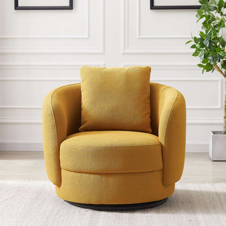 Dylan Dark Yellow Boucle Lounge Chair from Midinmod - Luna Furniture