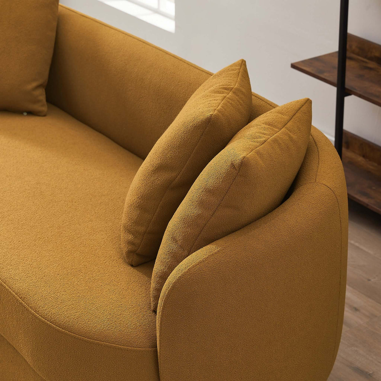 Dylan Dark Yellow Boucle Sofa from Midinmod - Luna Furniture