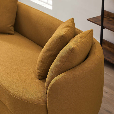 Dylan Dark Yellow Boucle Sofa from Midinmod - Luna Furniture