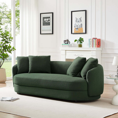 Dylan Olive Green Boucle Sofa from Midinmod - Luna Furniture