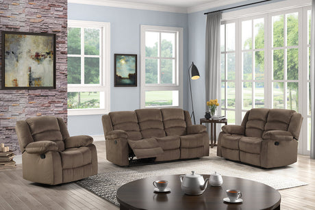 Dynamo Chocolate 3-Piece Reclining Living Room Set -  - Luna Furniture