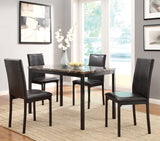 Tempe Brown/Black Marble-Top Dining Table from Homelegance - Luna Furniture