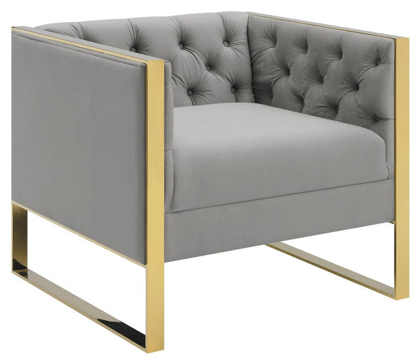 Eastbrook Tufted Back Chair Grey - 509113 - Luna Furniture