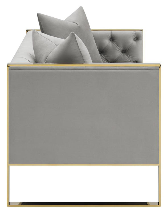 Eastbrook Tufted Back Loveseat Grey - 509112 - Luna Furniture