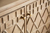 Eberto 2-door Geometric Accent Cabinet White Distressed - 953408 - Luna Furniture