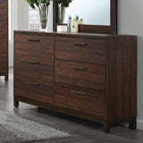 Edmonton 6-drawer Dresser Rustic Tobacco - 204353 - Luna Furniture