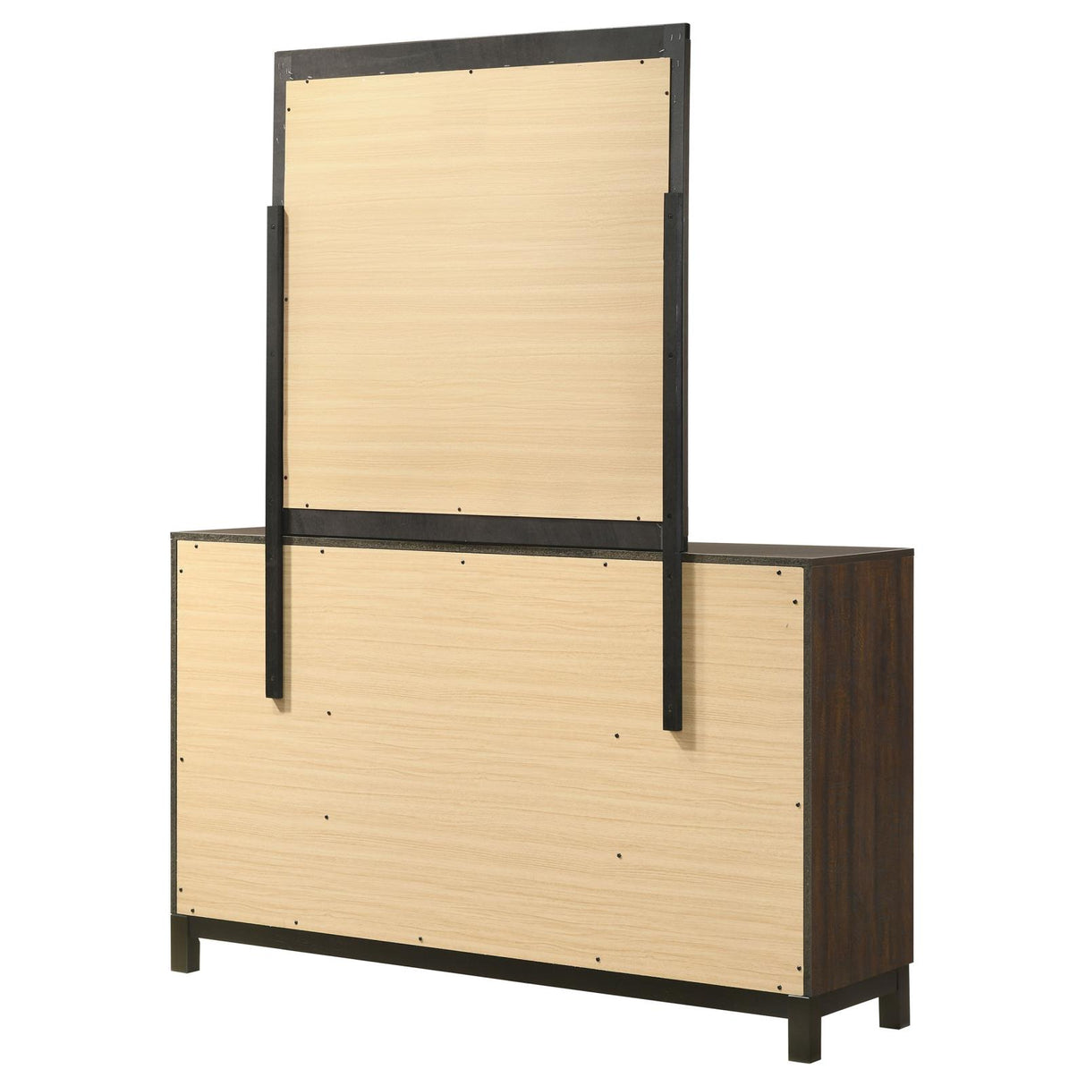 Edmonton 6-drawer Dresser with Mirror Rustic Tobacco - 204353M - Luna Furniture