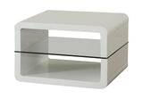 Elana Glossy White Square 2-Shelf End Table from Coaster - Luna Furniture