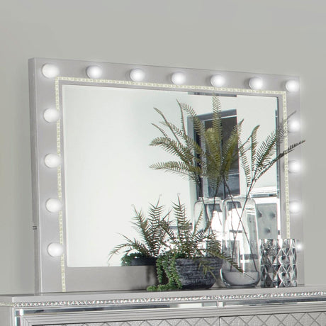 Eleanor Metallic Rectangular Mirror with Light - 223464 - Luna Furniture
