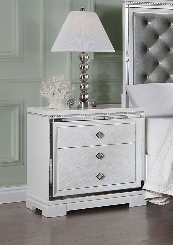 Eleanor Rectangular 2-drawer Nightstand White - 223562 - Luna Furniture