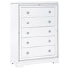 Eleanor Rectangular 5-drawer Chest White - 223565 - Luna Furniture