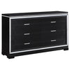 Eleanor Rectangular 6-drawer Dresser Silver and Black - 223363 - Luna Furniture