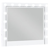 Eleanor White Rectangular Mirror with Light - 223564 - Luna Furniture