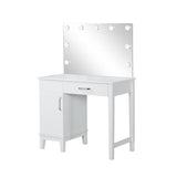 Elijah Whiteand Dark Gray Vanity Set with LED Lights from Coaster - Luna Furniture