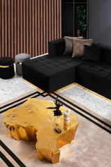 Elisha Black Velvet Double Chaise Sectional from Nova Furniture - Luna Furniture