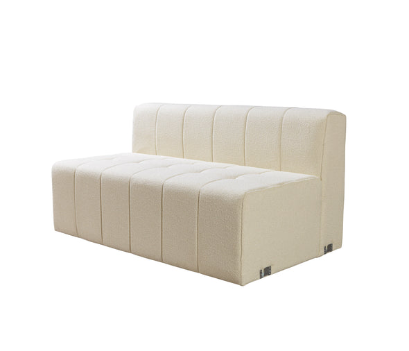 Elisha Ivory Boucle Double Chaise Sectional - ELISHA IVORYB-SEC - Luna Furniture
