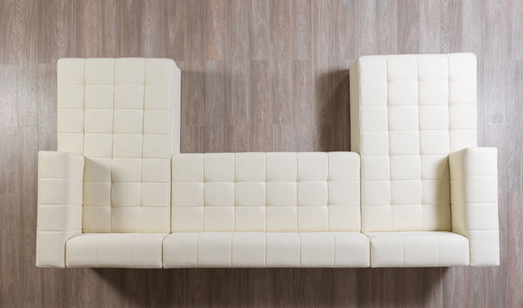 Elisha Ivory Boucle Double Chaise Sectional - ELISHA IVORYB-SEC - Luna Furniture