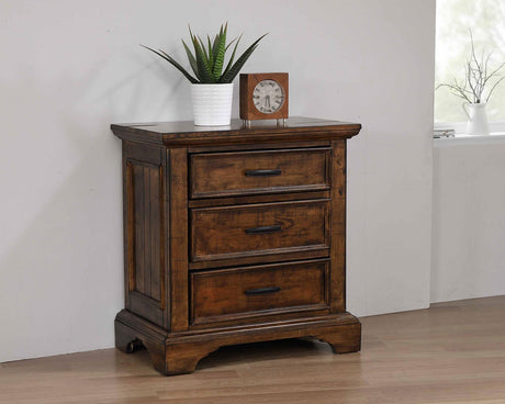 Elk Grove 3-drawer Nightstand Vintage Bourbon - 203892 - Luna Furniture
