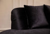 Ella Black Velvet Curved Sectional - ELLABLACK-SEC - Luna Furniture