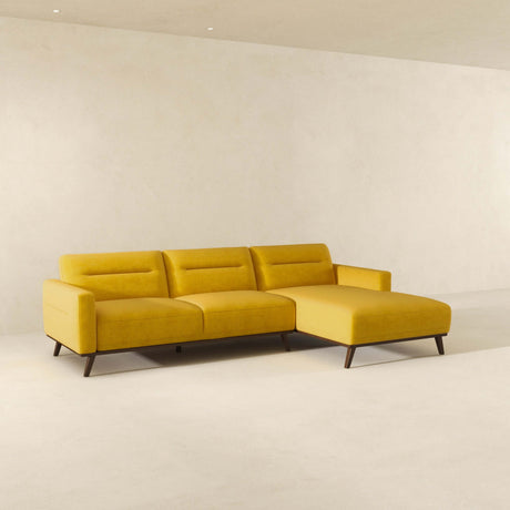 Ella Dark Yellow Linen LAF Chaise Sectional from Midinmod - Luna Furniture