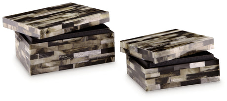 Ellford Black/Brown/Cream Box from Ashley - Luna Furniture
