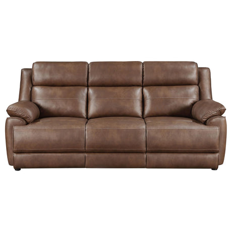 Ellington Dark Brown 2-Piece Upholstered Padded Arm Sofa Set from Coaster - Luna Furniture