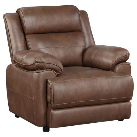 Ellington Upholstered Padded Arm Accent Chair Dark Brown - 508283 - Luna Furniture
