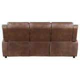 Ellington Upholstered Padded Arm Sofa Dark Brown - 508281 - Luna Furniture