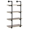 Elmcrest 24-inch Wall Shelf Black and Grey Driftwood - 804416 - Luna Furniture