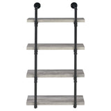 Elmcrest Black and Gray Driftwood 24-inch Wall Shelf from Coaster - Luna Furniture