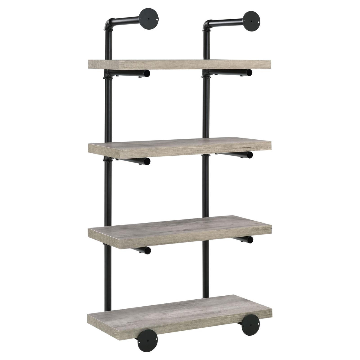 Elmcrest Black and Gray Driftwood 24-inch Wall Shelf from Coaster - Luna Furniture