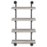 Elmcrest Black and Gray Driftwood 24-inch Wall Shelf from Coaster - Luna Furniture