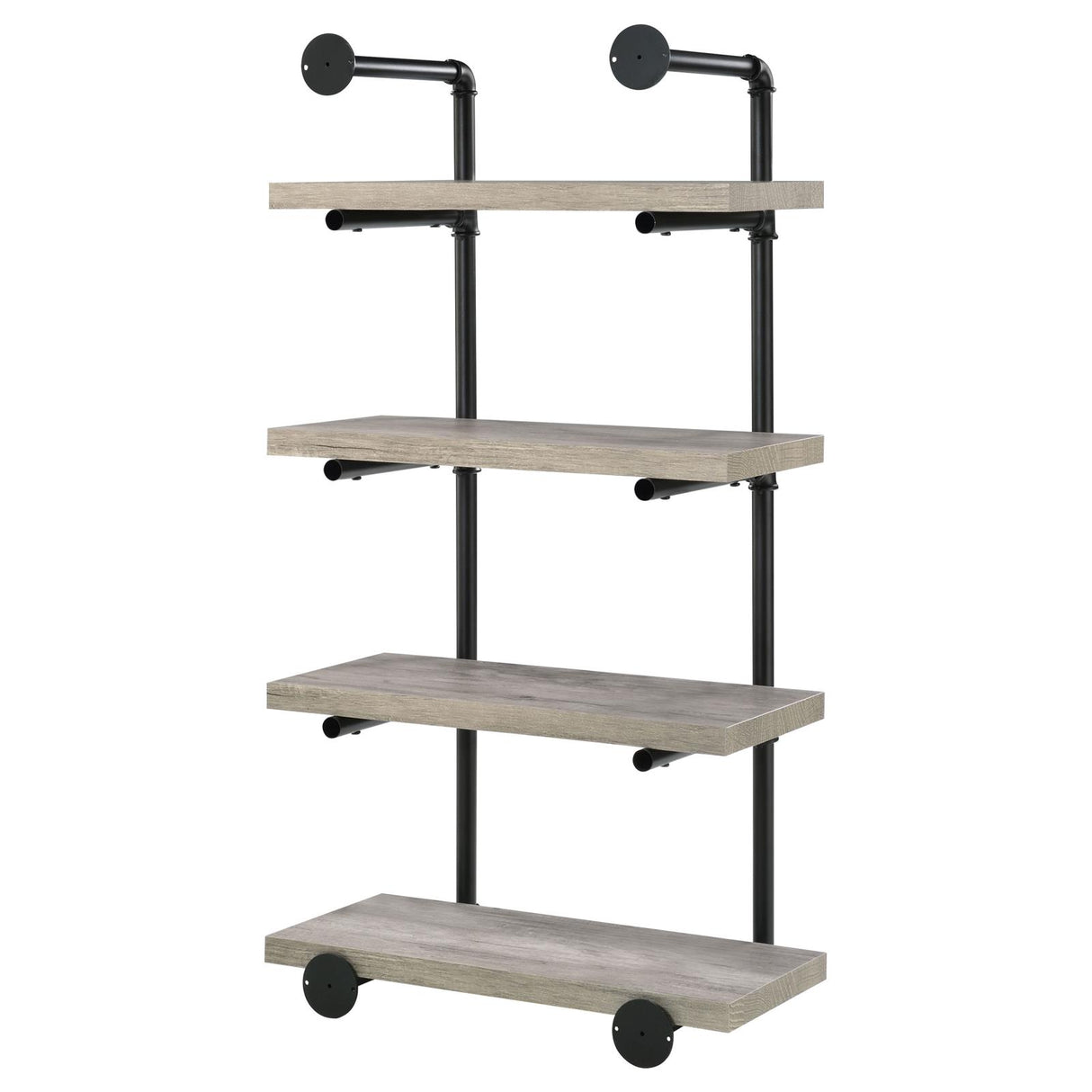 Elmcrest Black and Gray Driftwood 24-inch Wall Shelf from Coaster - Luna Furniture