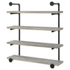 Elmcrest 40-inch Wall Shelf Black and Grey Driftwood - 804427 - Luna Furniture