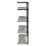 Elmcrest 40-inch Wall Shelf Black and Grey Driftwood - 804427 - Luna Furniture
