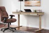Elmferd Light Brown 53" Adjustable Height Desk - H302-29 - Luna Furniture