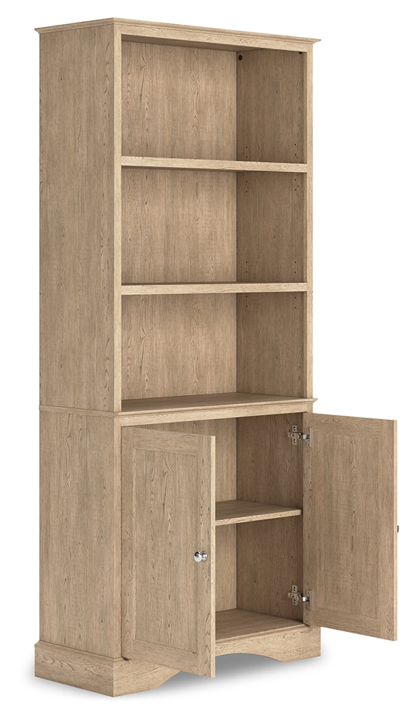Elmferd Light Brown 72" Bookcase - H302-17 - Luna Furniture