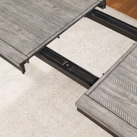 Elodie Gray and Black Rectangular Dining Table with Extension Leaf from Coaster - Luna Furniture
