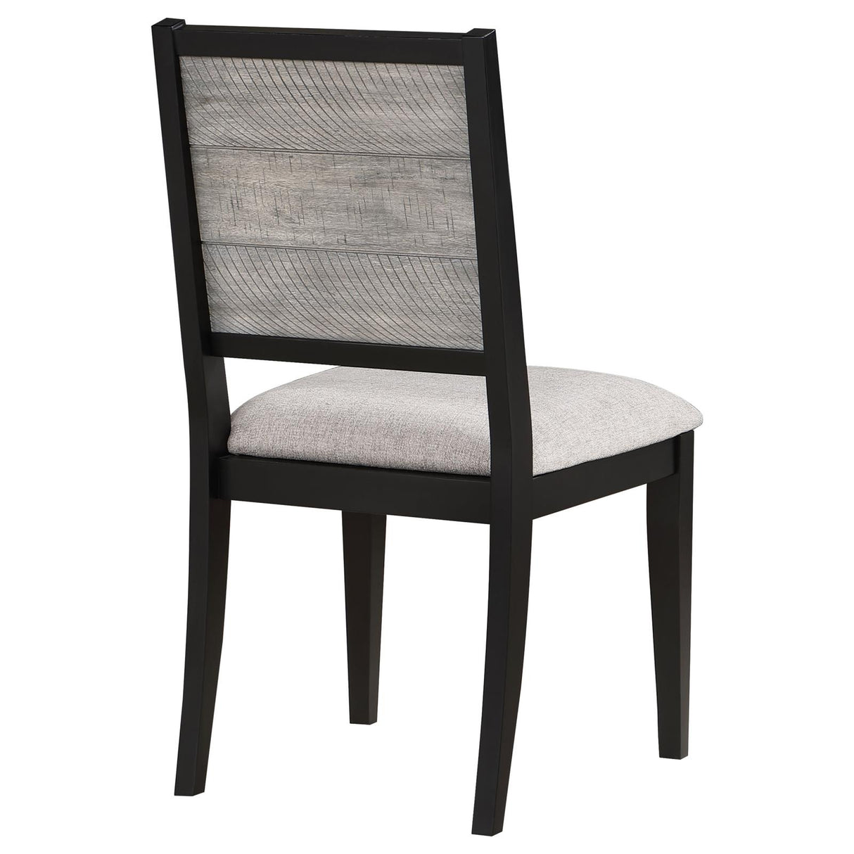 Elodie Dove and Black Upholstered Padded Seat Dining Side Chair, Set of 2 from Coaster - Luna Furniture