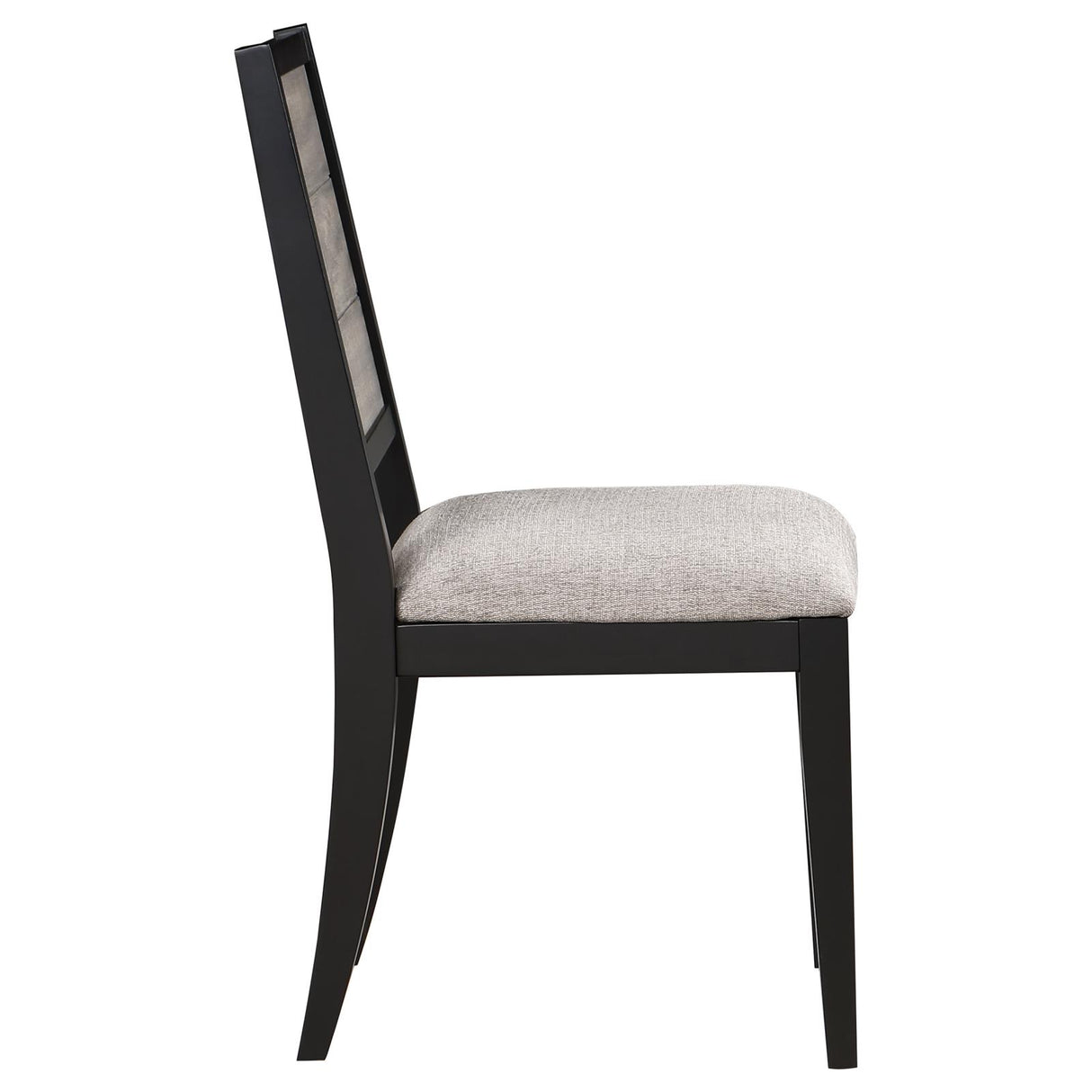 Elodie Dove and Black Upholstered Padded Seat Dining Side Chair, Set of 2 from Coaster - Luna Furniture