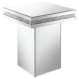 Elora Mirror Pedestal Square Top Accent Table from Coaster - Luna Furniture