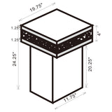 Elora Mirror Pedestal Square Top Accent Table from Coaster - Luna Furniture