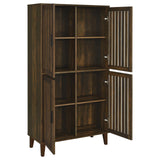 Elouise Dark Pine 4-Door Engineered Wood Tall Accent Cabinet from Coaster - Luna Furniture