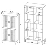 Elouise Dark Pine 4-Door Engineered Wood Tall Accent Cabinet from Coaster - Luna Furniture