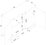 Elsa White and Gold 2-Door Accent Cabinet with Adjustable Shelves from Coaster - Luna Furniture